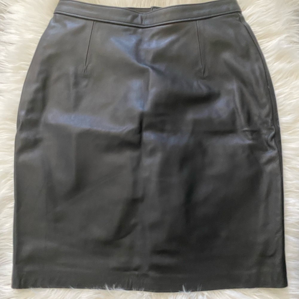 Genuine Italian leather handmade skirt size s